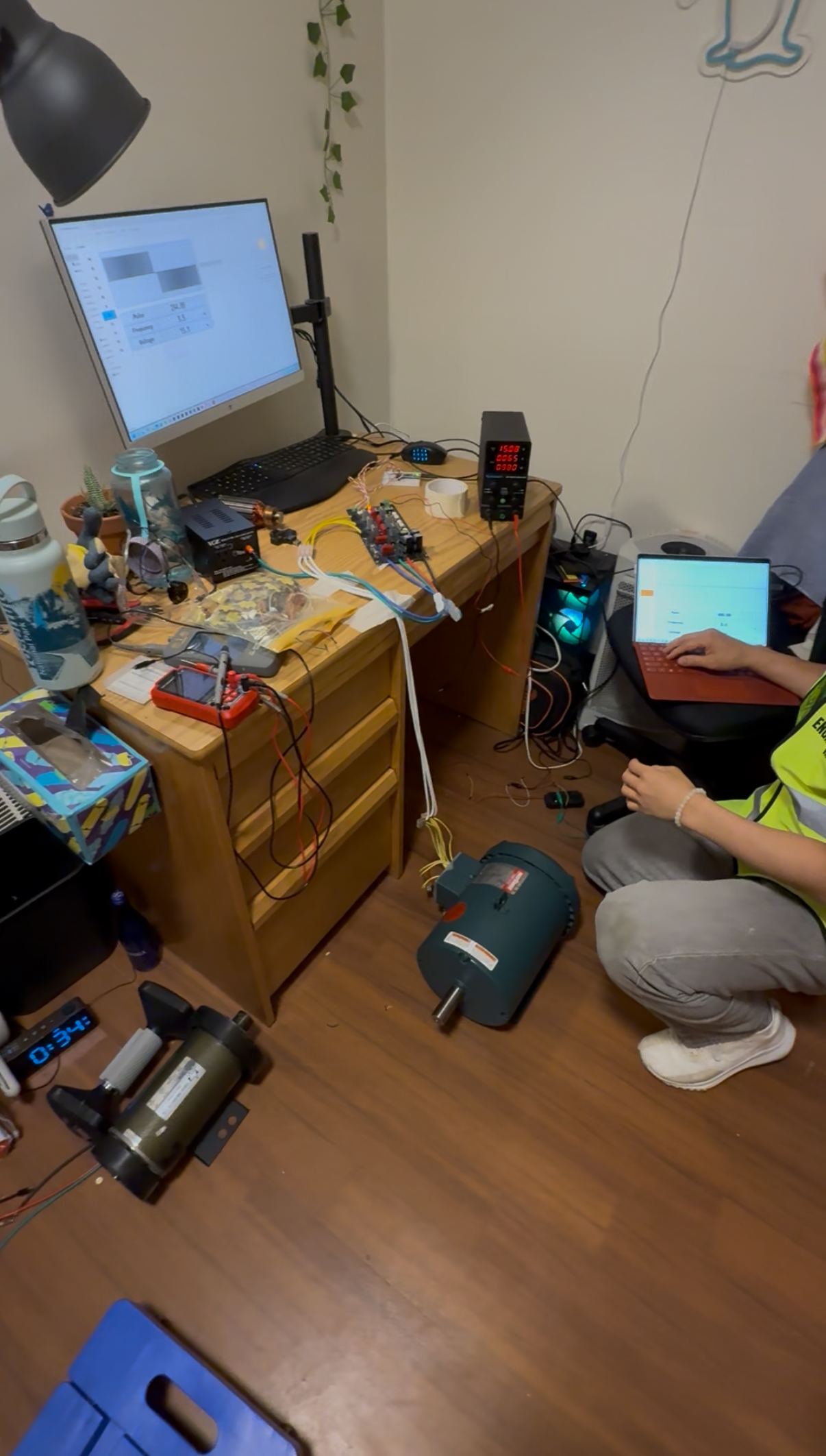 3-phase induction motor bench testing